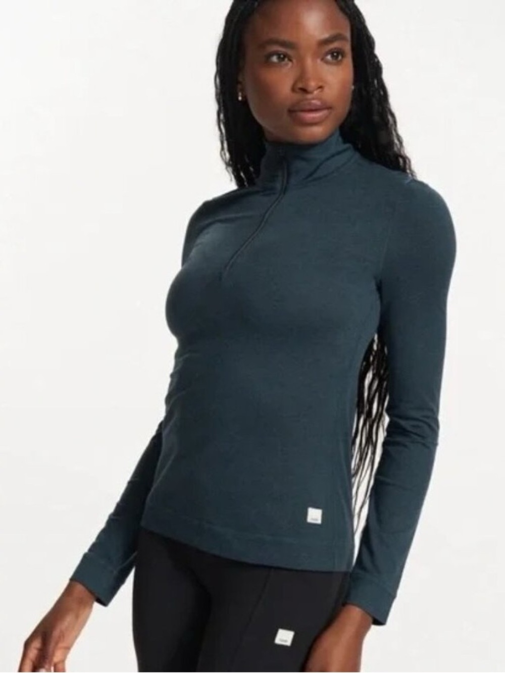 Vuori Halo Essential Half Zip Pullover Beryl Heather Women’s Size Medium